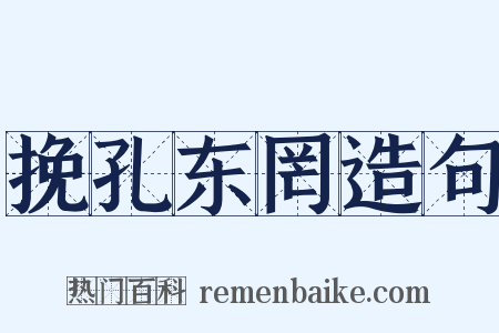挽孔东罔造句是什么意思的图片